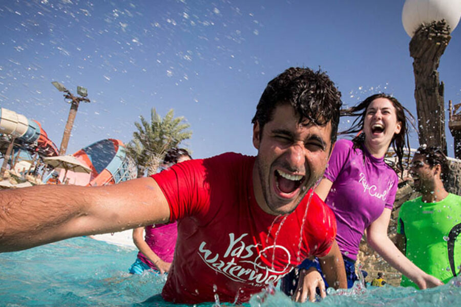 Burj Khalifa and Yas Waterworld
