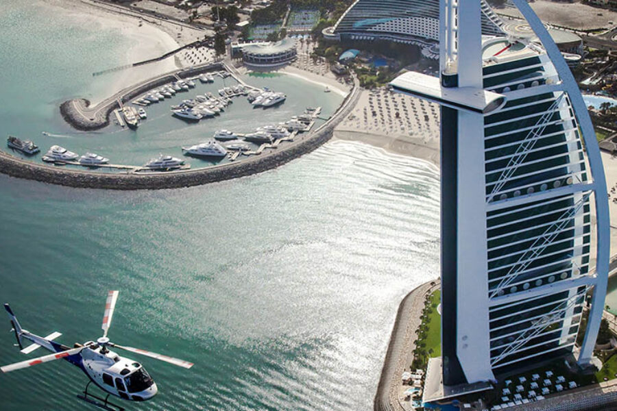 Helicopter Tour and Dhow Cruise Marina Combo